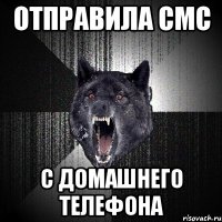 отправила смс с домашнего телефона