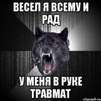 весел я всему и рад у меня в руке травмат