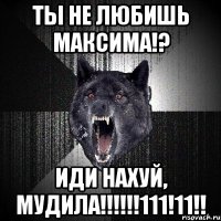 ты не любишь максима!? иди нахуй, мудила!!!111!11!!