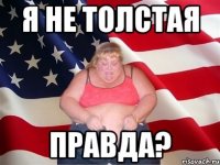 я не толстая правда?