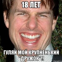 18 лет гуляй мой крупненький "дружок"!!