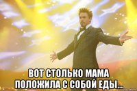 вот столько мама положила с собой еды...