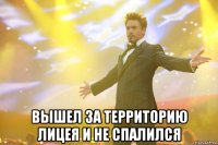  вышел за территорию лицея и не спалился