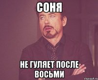 соня не гуляет после восьми