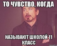 то чувство, когда называют школой 11 класс