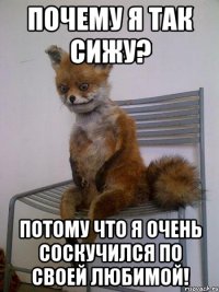 почему я так сижу? потому что я очень соскучился по своей любимой!