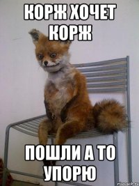 корж хочет корж пошли а то упорю