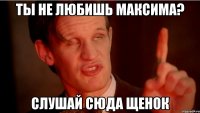 ты не любишь максима? слушай сюда щенок
