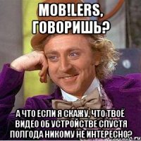 mob!lers, говоришь? а что если я скажу, что твоё видео об устройстве спустя полгода никому не интересно?