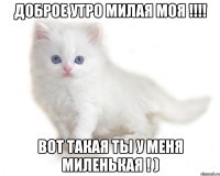 доброе утро милая моя !!! вот такая ты у меня миленькая ! )