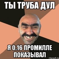 ты труба дул я 0.16 промилле показывал