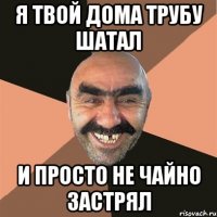 я твой дома трубу шатал и просто не чайно застрял