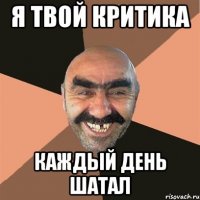 я твой критика каждый день шатал