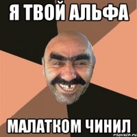 я твой альфа малатком чинил