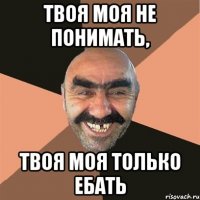 твоя моя не понимать, твоя моя только ебать