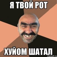 я твой рот хуйом шатал