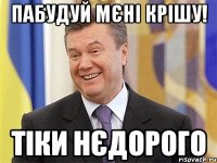 пабудуй мєні крішу! тіки нєдорого