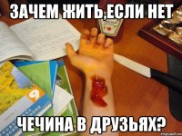 зачем жить,если нет чечина в друзьях?