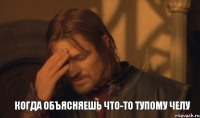 Когда объясняешь что-то тупому челу