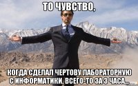 то чувство, когда сделал чертову лабораторную с информатики, всего-то за 3 часа...