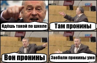 Идёшь такой по школе Там пронины Вон пронины Заебали пронины уже