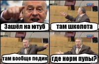 Зашёл на ютуб там школота там вообще педик где норм пупы?