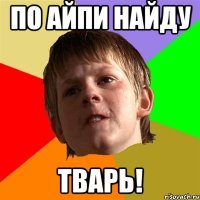 по айпи найду тварь!