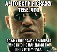 а что если я скажу тебе, что осьминог пауль выбирал миски с командами по яркости флага.