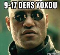 9-17 ders yoxdu 