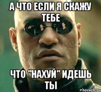 а что если я скажу тебе что "нахуй" идешь ты