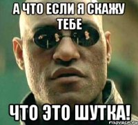 а что если я скажу тебе что это шутка!