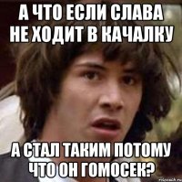 а что если слава не ходит в качалку а стал таким потому что он гомосек?