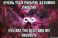 очень тебя люблю .безумно люблю you are the best and my favorite