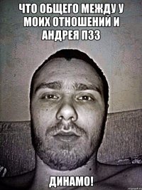 что общего между у моих отношений и андрея пзз динамо!