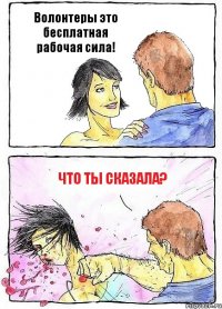 Волонтеры это бесплатная рабочая сила! Что ты сказала?