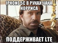 iphone 5c в руках чака норриса поддерживает lte