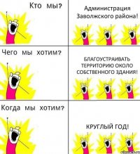 Администрация Заволжского района! Благоустраивать территорию около собственного здания! Круглый год!