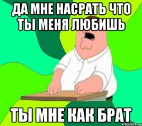 да мне насрать что ты меня любишь ты мне как брат