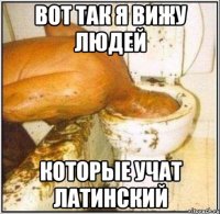 вот так я вижу людей которые учат латинский