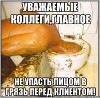 уважаемые коллеги,главное не упасть лицом в грязь перед клиентом!