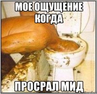 мое ощущение когда просрал мид