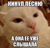 кинул песню а она ее уже слышала