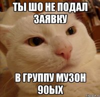 ты шо не подал заявку в группу музон 90ых