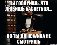 ты говоришь, что любишь баскетбол... но ты даже wnba не смотришь