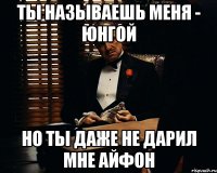 ты называешь меня - юнгой но ты даже не дарил мне айфон