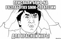 прислали бриф на разработку smm-стратегии для красной икры