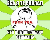 ёба я те сказал что я твою сабаку отимел!?