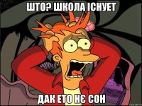 што? школа існует дак ето нє сон