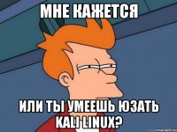 мне кажется или ты умеешь юзать kali linux?