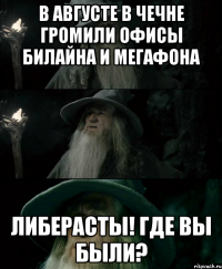 в августе в чечне громили офисы билайна и мегафона либерасты! где вы были?